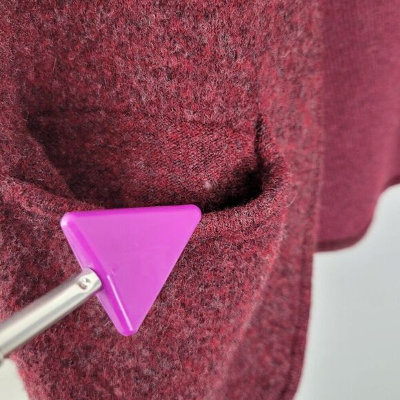 Eileen Fisher Lambswool Blazer Jacket Long Sleeve Knit Wool Red Size 4P Petite - Picture 13 of 16